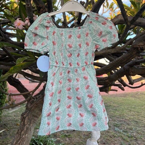 Hill House 9/10 yrs The Tiny Sienna Dress Trailing Vine Multi Cotton - Picture 3 of 7